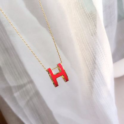 Miro HM CLIC RED ENAMEL GOLD NECKLACE