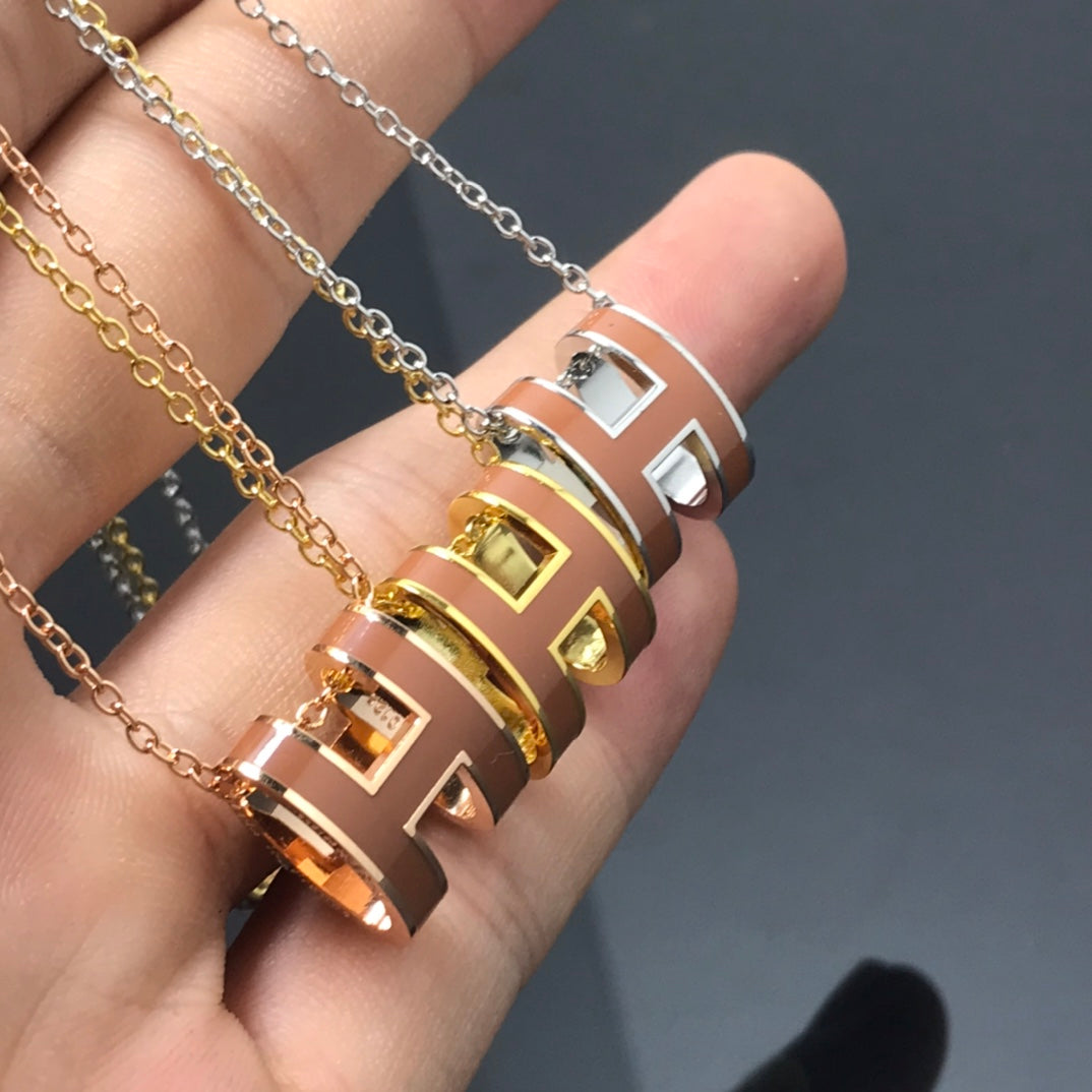 Miro H NECKLACE BROWN