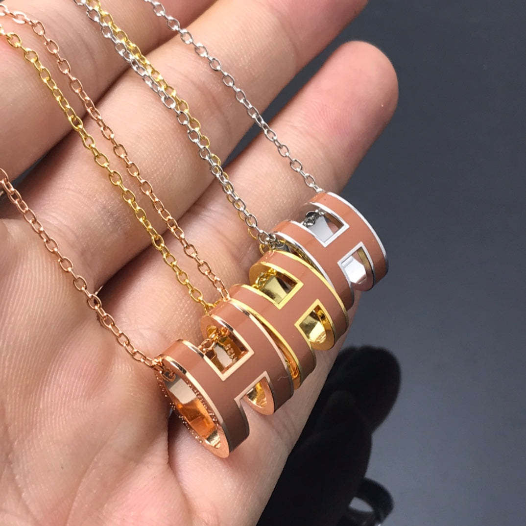 Miro H NECKLACE BROWN