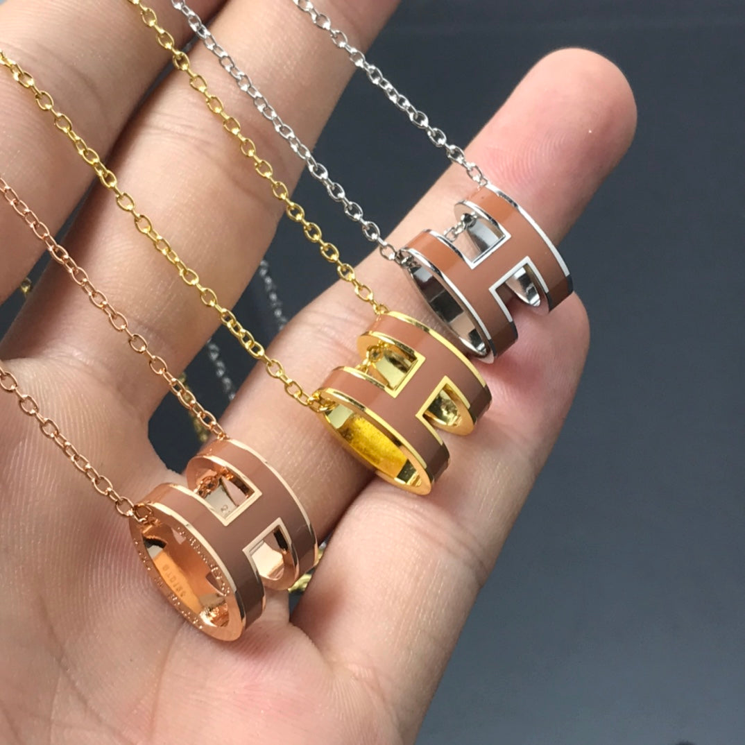 Miro H NECKLACE BROWN