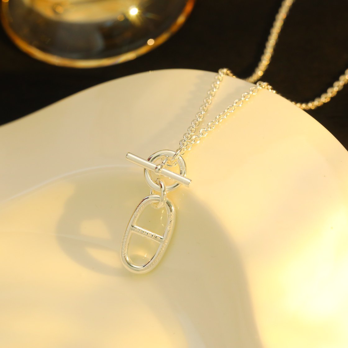 Miro HM CHAINE D'ANCRE PENDANT NECKLACE STERLING SILVER