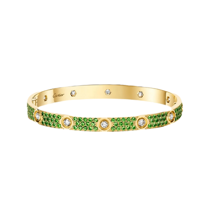 [Miro ] 2026 PAVE GEMSTONE LOVE BRACELET 6.1MM 10 DIAMONDS