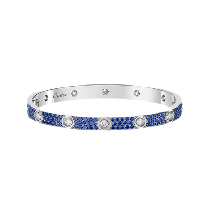 [Miro ] 2026 PAVE GEMSTONE LOVE BRACELET 6.1MM 10 DIAMONDS
