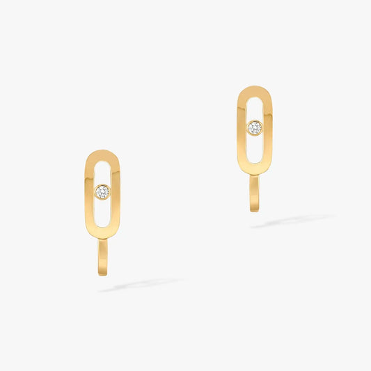 [Miro ] CREOLES MOVE UNO MINI 1 DIAMOND EARRINGS