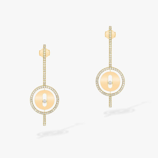 [Miro ]  MOVE ARROW PINK GOLD DIAMOND EARRINGS