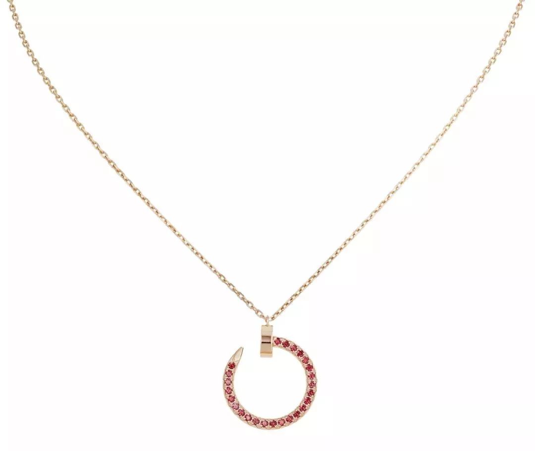 Miro JUSTE NECKLACE GOLD RED DIAMONDS
