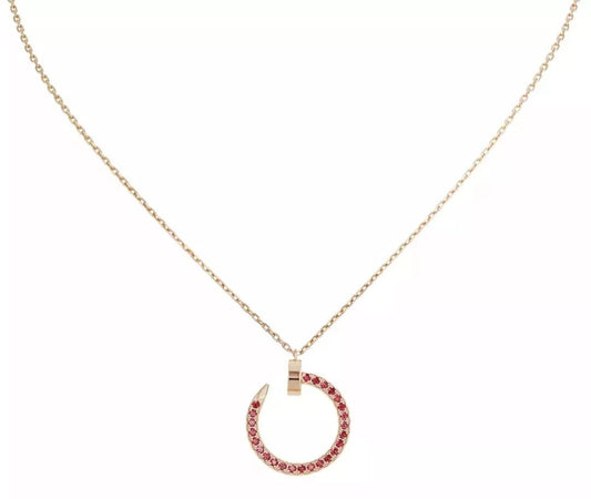 Miro JUSTE NECKLACE GOLD RED DIAMONDS