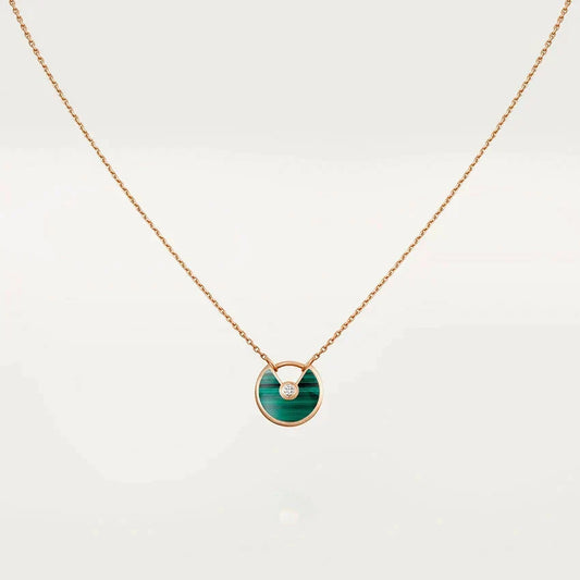 Miro AMULETTE ROSE GOLD MALACHITE NECKLACE