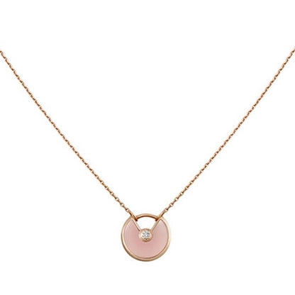 Miro AMULETTE ROSE GOLD PINK MOP NECKLACE