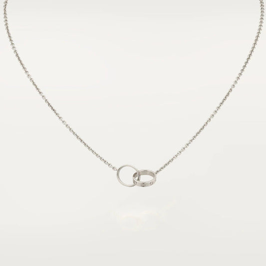 Miro LOVE NECKLACE PINK GOLD AND SILVER
