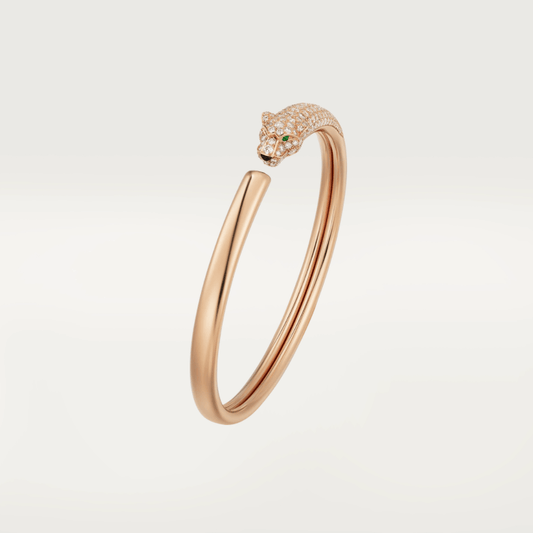 Miro PANTHERE ROSE GOLD DIAMOND OPEN BRACELET