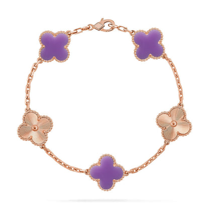 [Miro ]New CLOVER 5 MOTIF LIGHT PURPLE BRACELET COLLECTION