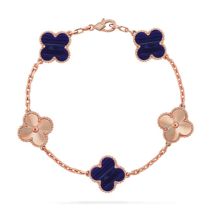 [Miro ]New CLOVER 5 MOTIF PURPLE STRIPES BRACELET COLLECTION