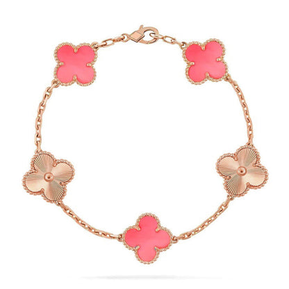 [Miro ]New  CLOVER 5 MOTIFS  PINK MOP BRACELET COLLECTION