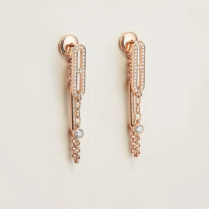 Miro CHAINE CHAOS DIAMOND DROP EARRINGS
