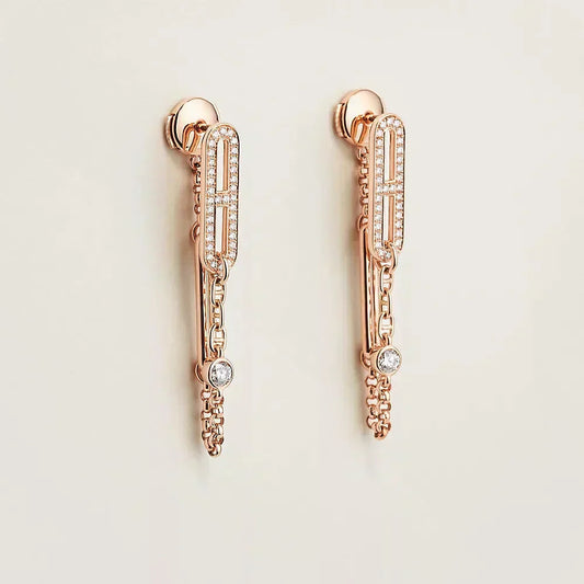 Miro CHAINE CHAOS DIAMOND DROP EARRINGS