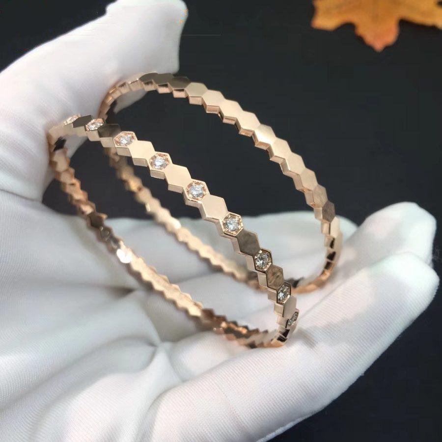 Miro BEE LOVE PINK GOLD DIAMOND BRACELET