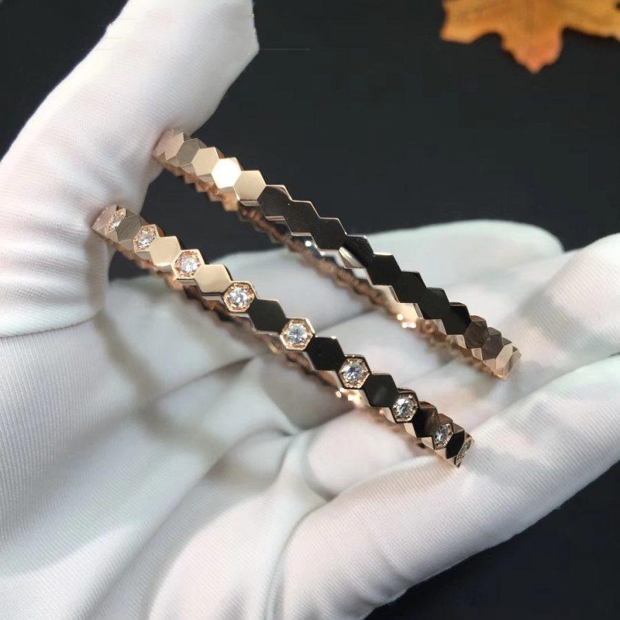 Miro BEE LOVE PINK GOLD DIAMOND BRACELET