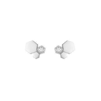 Miro BEE LOVE SILVER DIAMOND EARRINGS