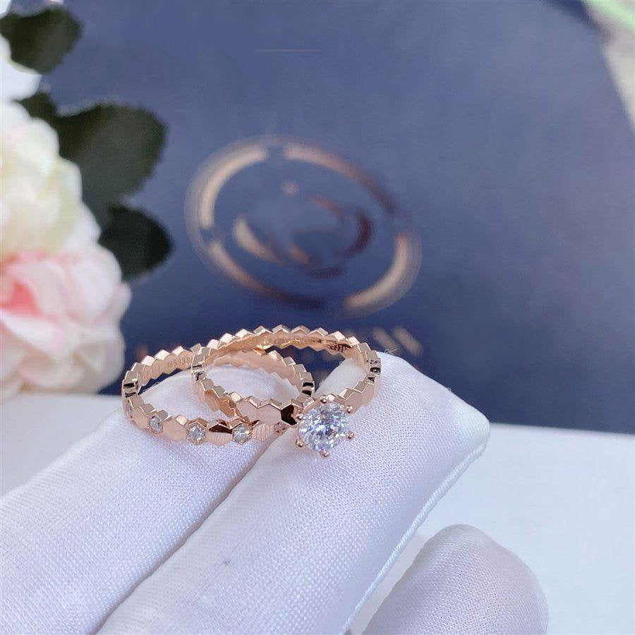Miro BEE LOVE RING PINK GOLD 1 DIAMOND