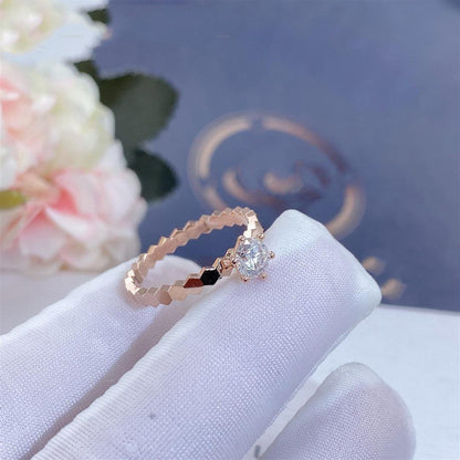Miro BEE LOVE RING PINK GOLD 1 DIAMOND