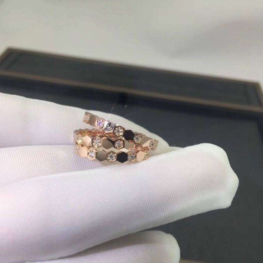 Miro BEE LOVE RING PINK GOLD DIAMOND