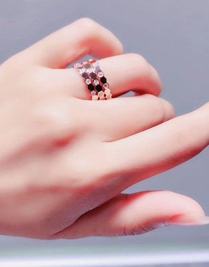 Miro BEE LOVE RING PINK GOLD DIAMOND
