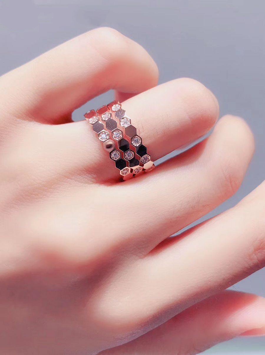 Miro BEE LOVE RING PINK GOLD DIAMOND