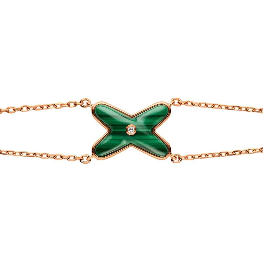 Miro JEUX BRACELET MALACHITE PINK GOLD 1 DIAMOND