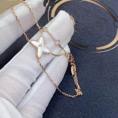 Miro JEUX BRACELET WHITE MOP PINK GOLD 1 DIAMOND