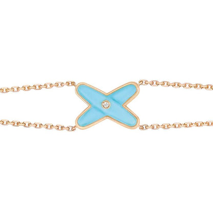 Miro JEUX BRACELET TURQUOISE PINK GOLD 1 DIAMOND