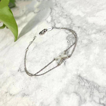 Miro JEUX BRACELET WHITE MOP SILVER 1 DIAMOND