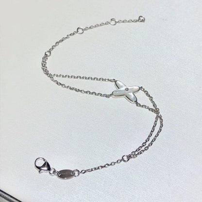 Miro JEUX BRACELET WHITE MOP SILVER 1 DIAMOND