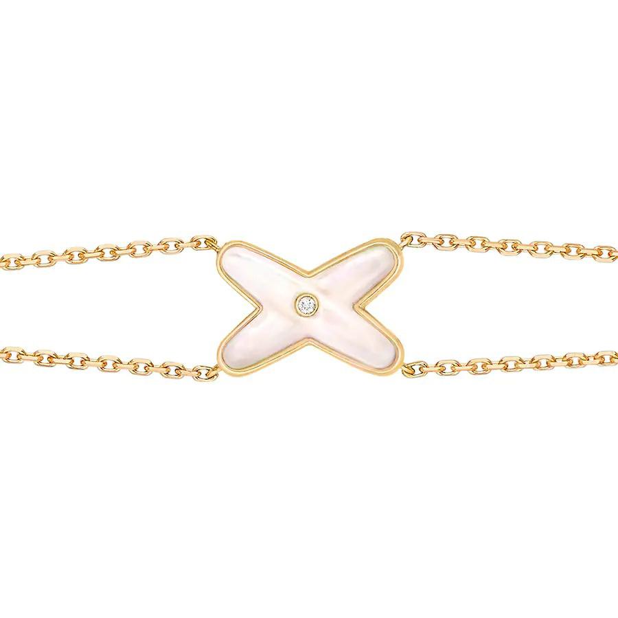 Miro JEUX BRACELET WHITE MOP GOLD 1 DIAMOND