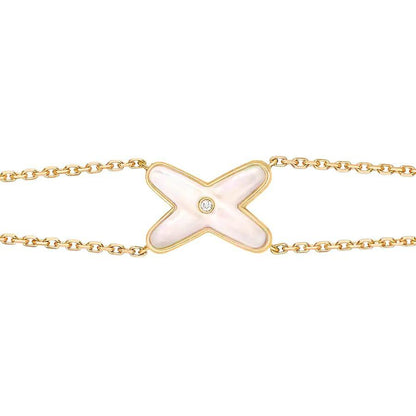 Miro JEUX BRACELET WHITE MOP GOLD 1 DIAMOND