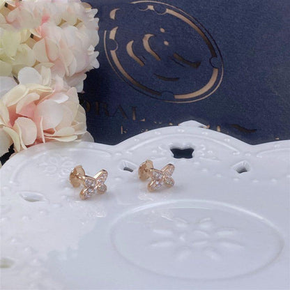 Miro JEUX DE PINK GOLD DIAMOND EARRINGS