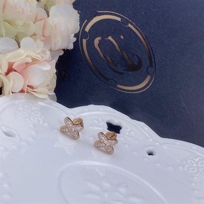 Miro JEUX DE PINK GOLD DIAMOND EARRINGS