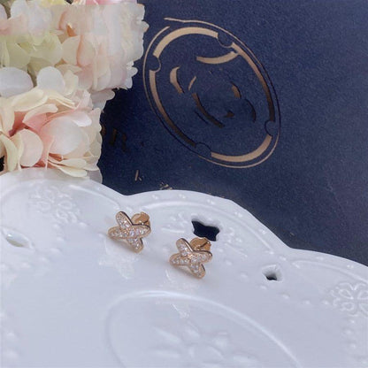 Miro JEUX DE PINK GOLD DIAMOND EARRINGS
