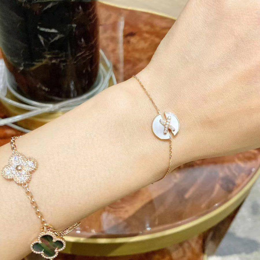 Miro JEUX DE BRACELET MOP PINK GOLD DIAMONDS