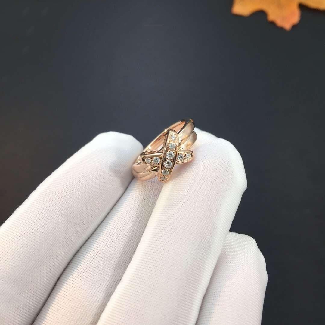 Miro JEUX DE PINK GOLD DIAMOND RING