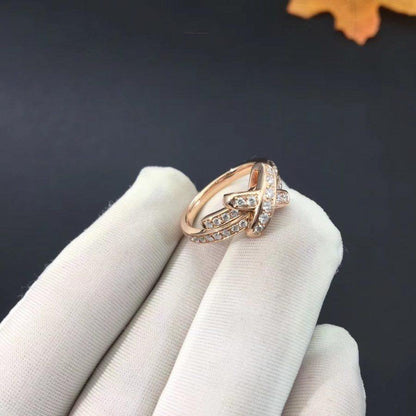 Miro JEUX DE RING PINK GOLD DIAMOND