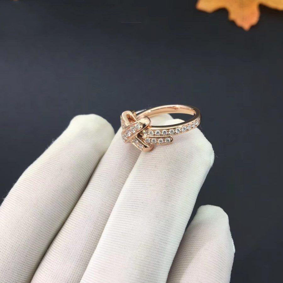 Miro JEUX DE RING PINK GOLD DIAMOND