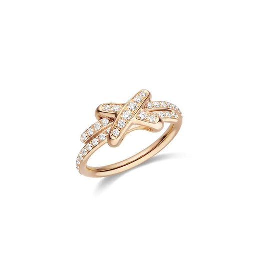Miro JEUX DE RING PINK GOLD DIAMOND