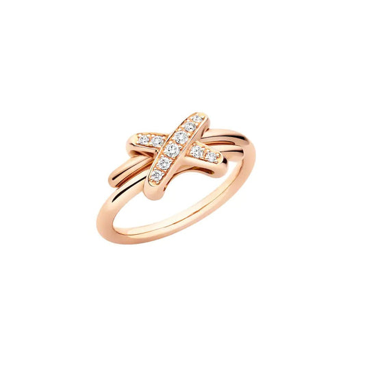 Miro JEUX DE PINK GOLD DIAMOND RING