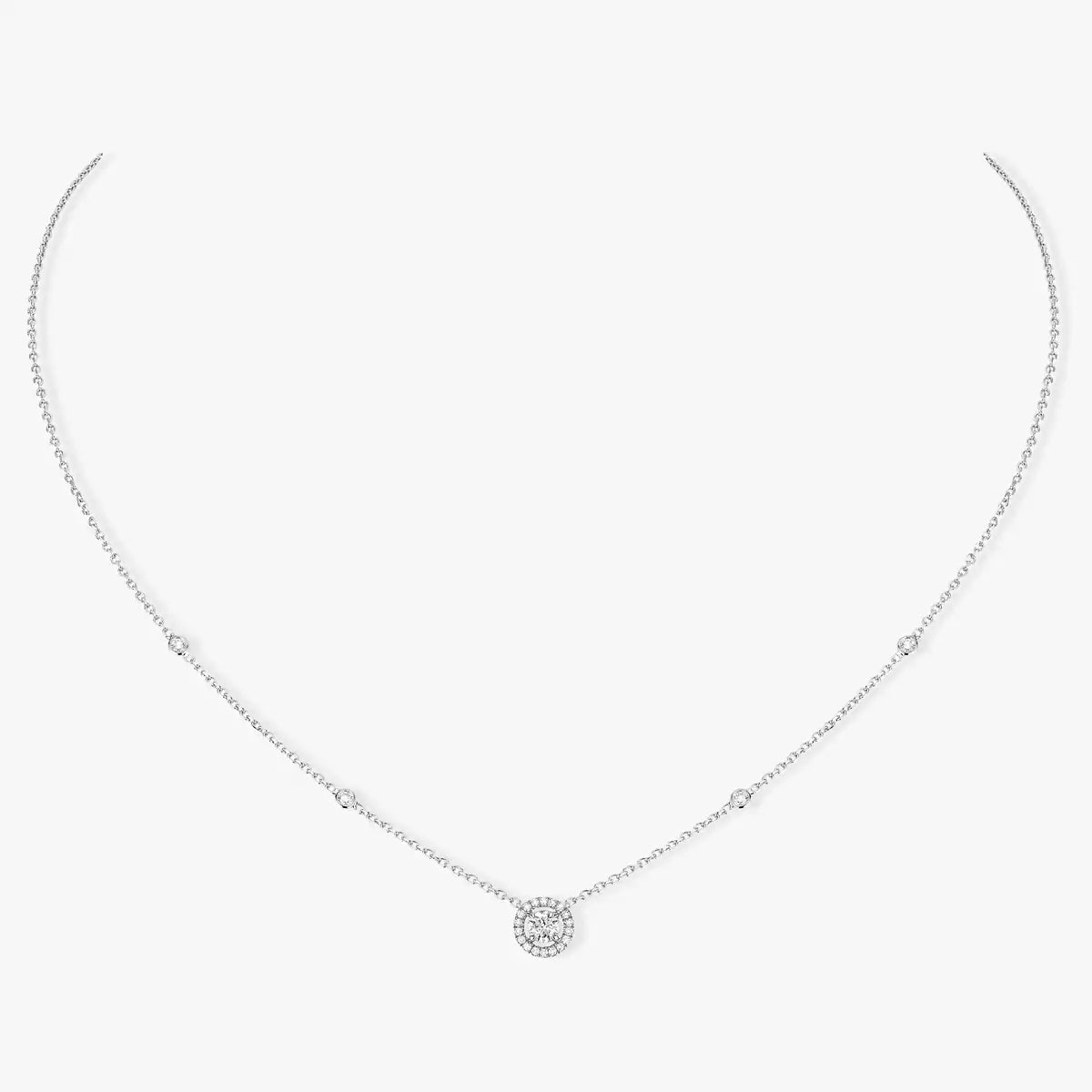 [Miro ] Diamond Necklace 0,20ct Brilliant Shape Joy