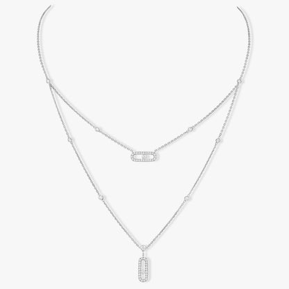 [Miro ] MOVE 2 ROW DIAMOND NECKLACE