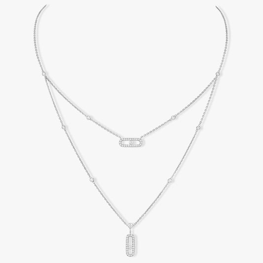 [Miro ] MOVE 2 ROW DIAMOND NECKLACE