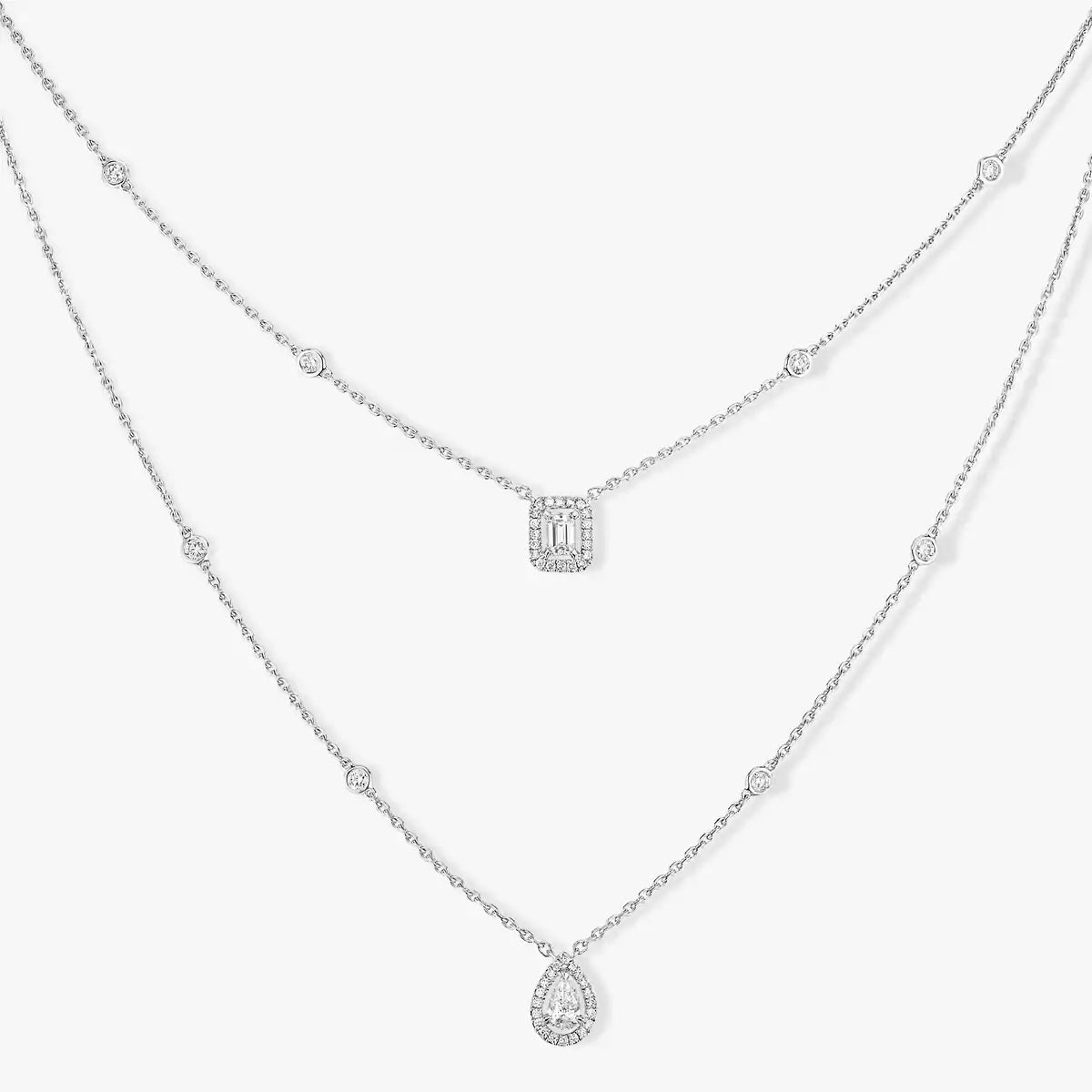 [Miro ] Diamond Necklace My Twin 2 Rows