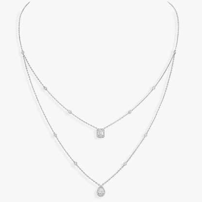 [Miro ] Diamond Necklace My Twin 2 Rows