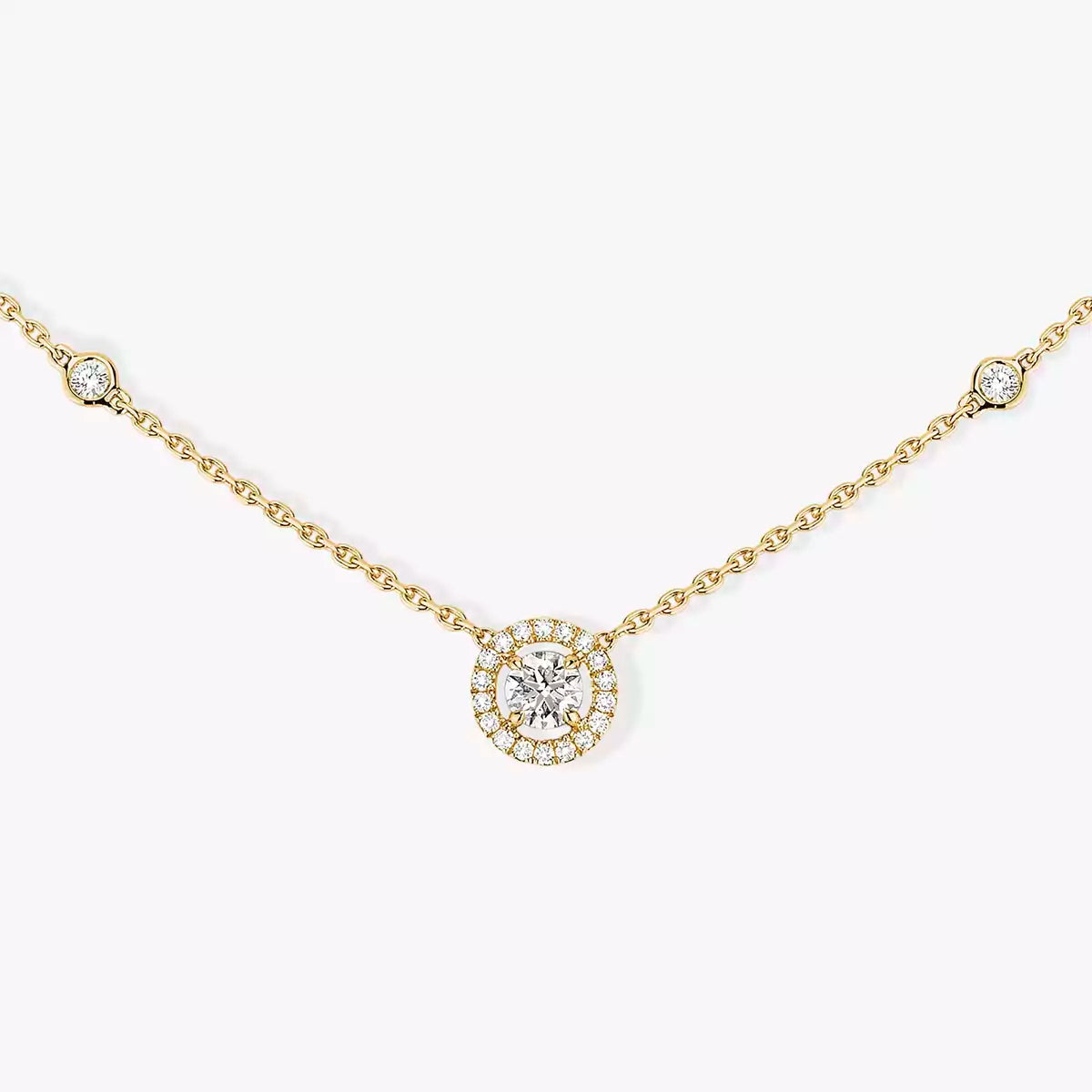 [Miro ] Diamond Necklace 0,20ct Brilliant Shape Joy